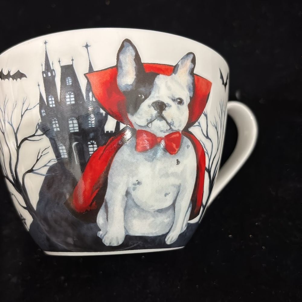 Portobello By Design Halloween Count Dogula French Dog Mug Bone China